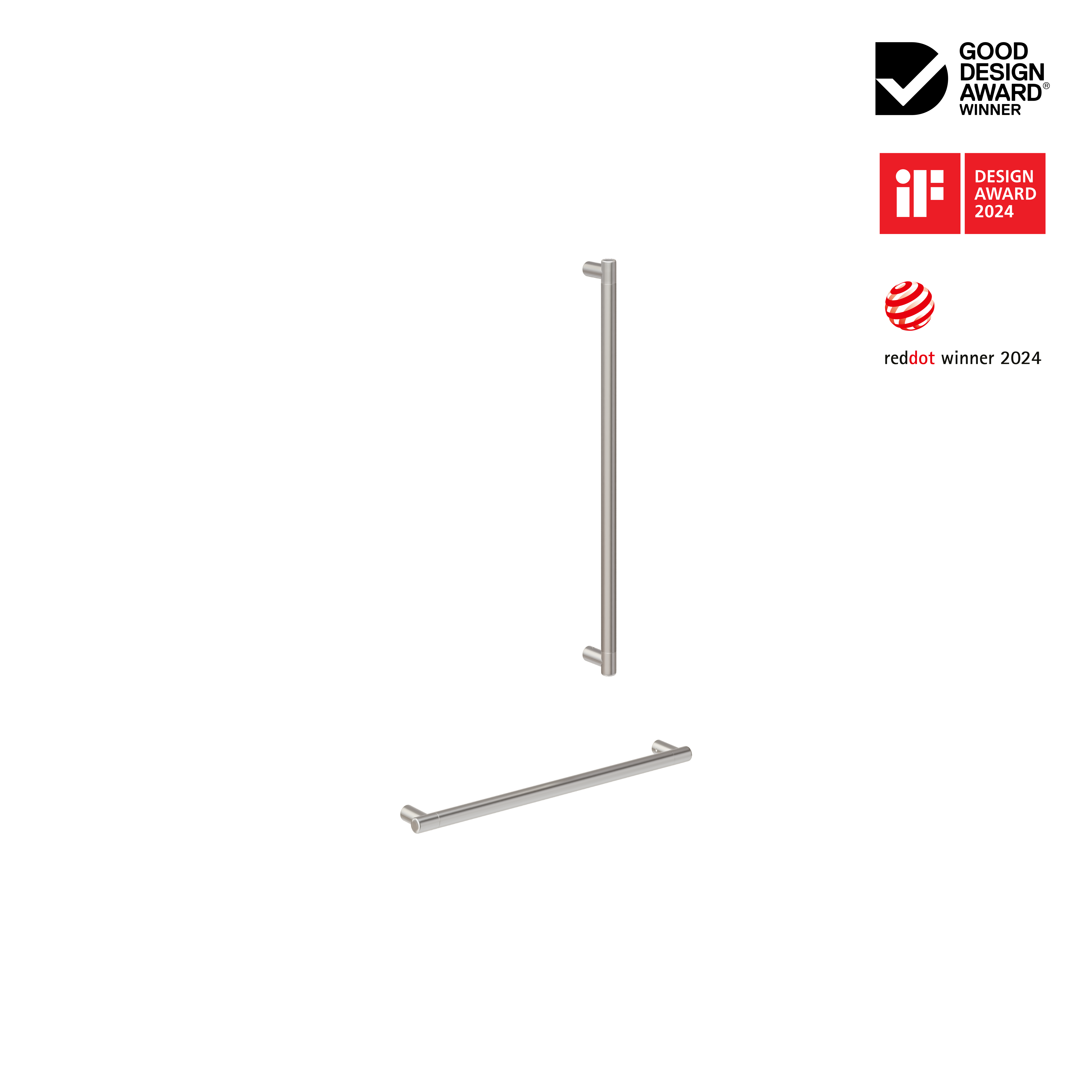 Aliro Accessible Shower Grab Rail Set Stainless Steel ABI Interiors